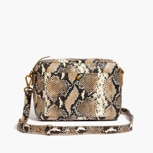 Madewell The Large Transport Camera Bag Snake Embossed Leather Edition‎